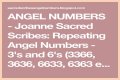 
Repeating Angel Numbers - 3's and 6's  (3366, 3636, 6633, 6363 etc)
